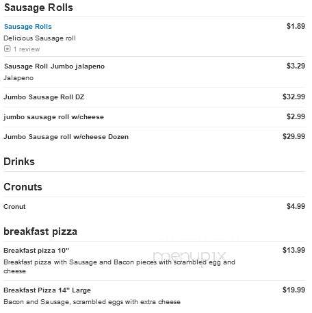 Glazed Donut Lounge - Wylie, TX menu_pic