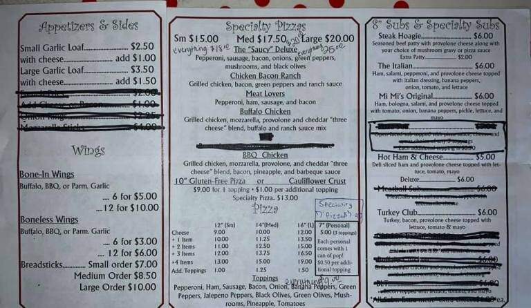 Saucy Sisters - Leesburg, OH menu_pic