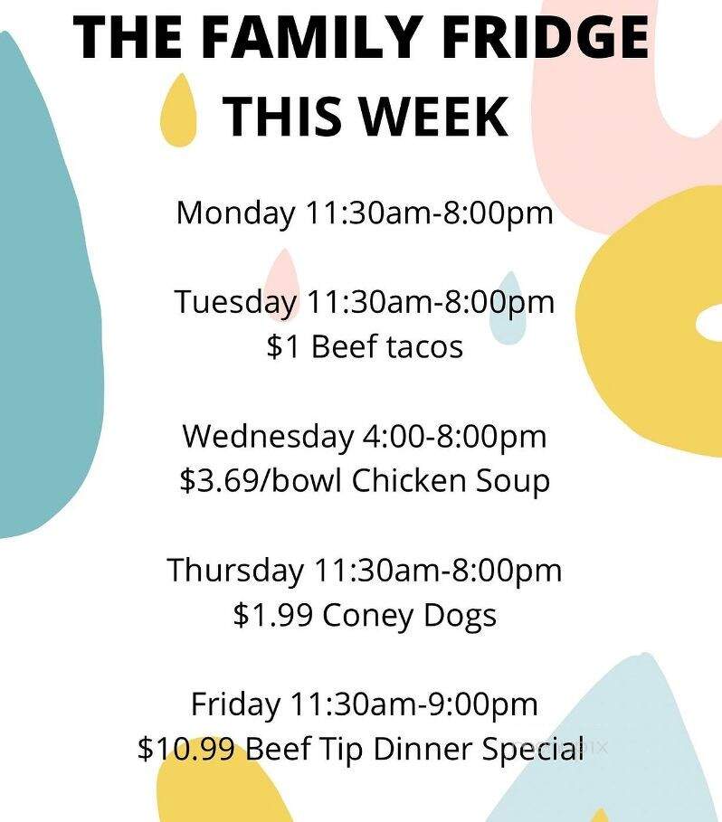 The Family Fridge Ice Cream and Eatery - New Boston, MI menu_pic