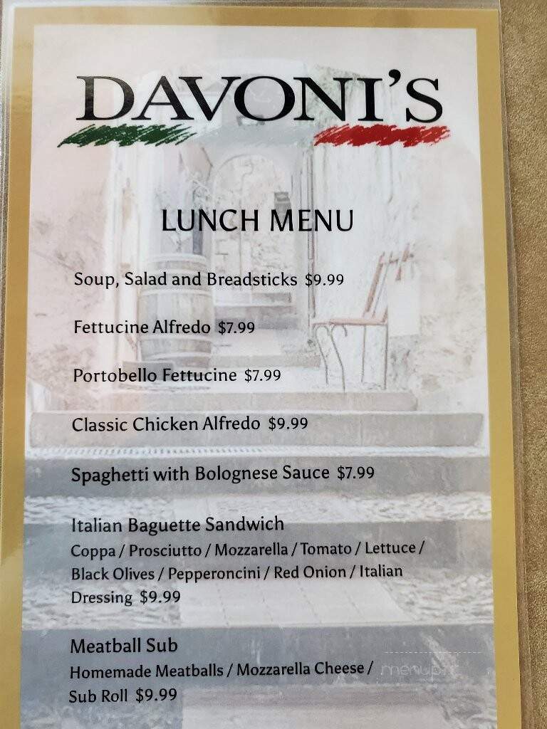 Davoni's - Jamestown, ND menu_pic