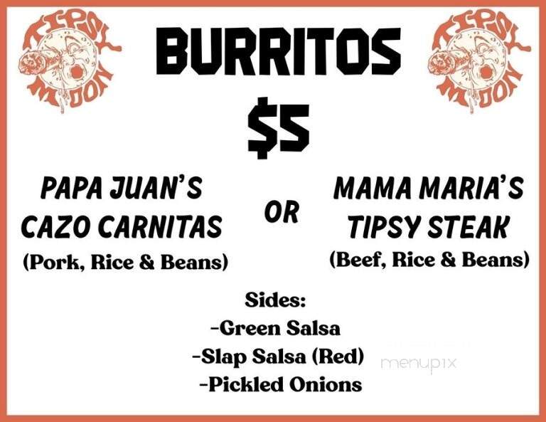 The Tipsy Moon - Lancaster, CA menu_pic