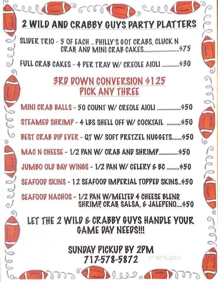 2 Wild and Crabby Guys - York, PA menu_pic