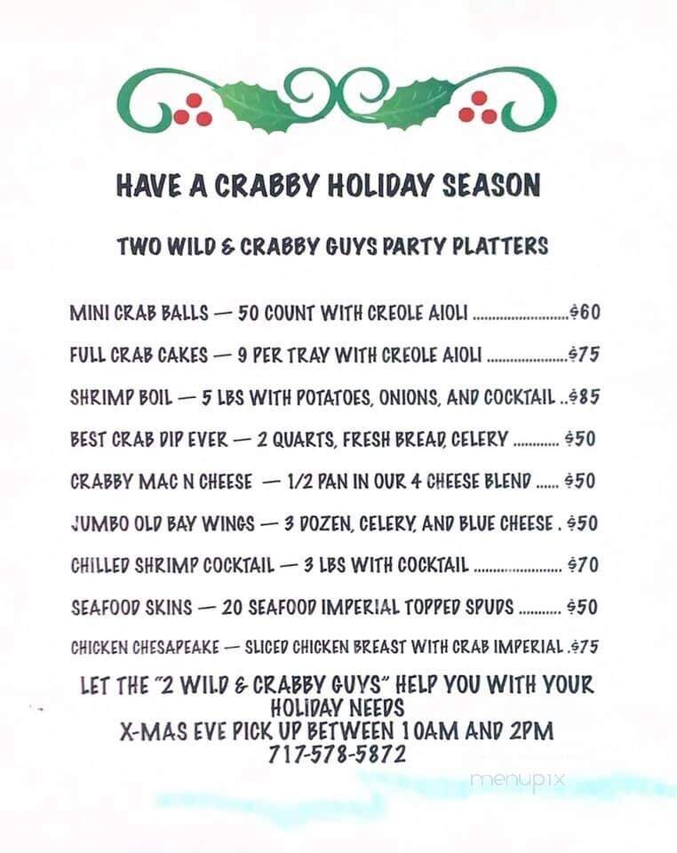 2 Wild and Crabby Guys - York, PA menu_pic