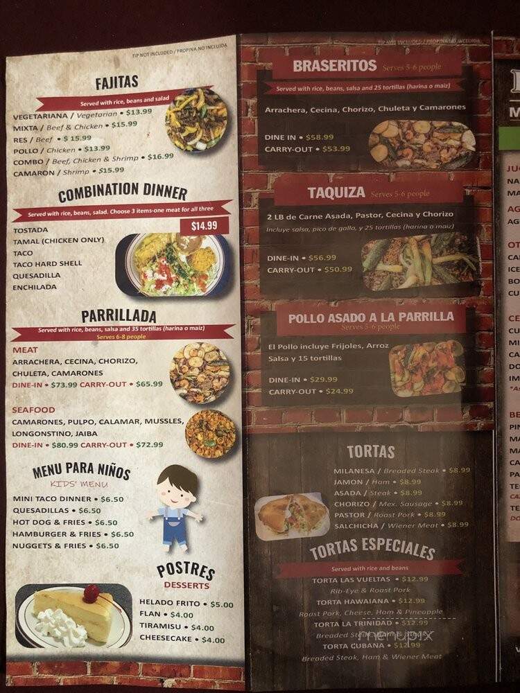 La Trinidad - McHenry, IL menu_pic