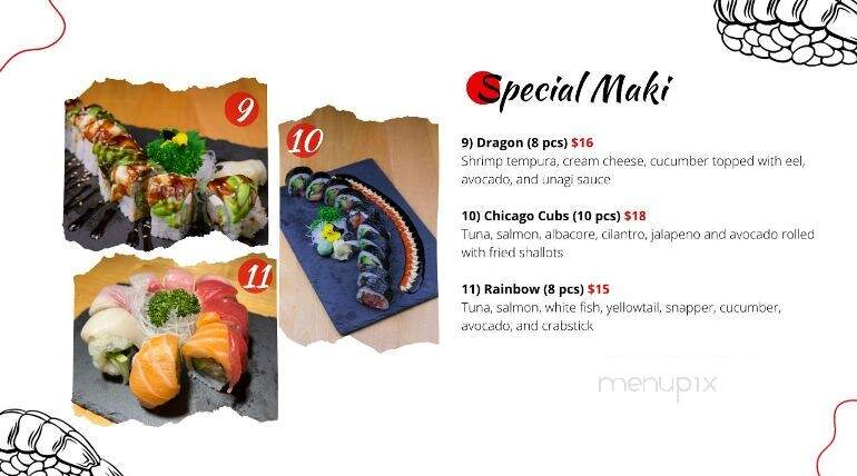 Amore Sushi - Chicago, IL menu_pic