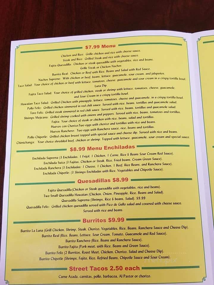 Frida's Cantina & Grill - Madison, AL menu_pic