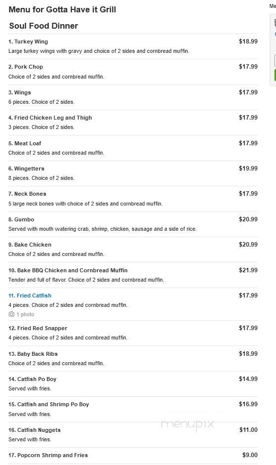 Gotta Have it Grill - Gardena, CA menu_pic