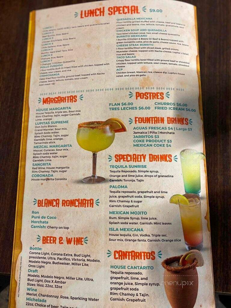 Lupita's Bar & Grill - Concord, NC menu_pic