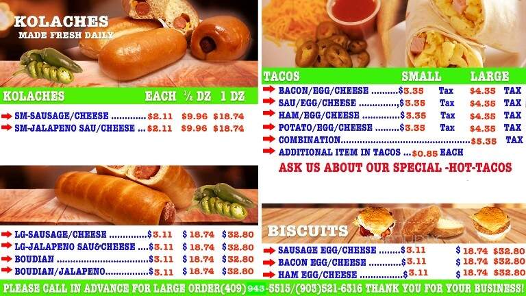 Donald Donuts - Texas City, TX menu_pic