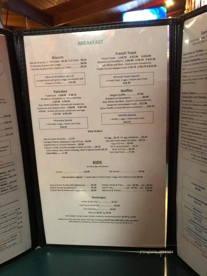 Stephanies cafe - Sandy, OR menu_pic