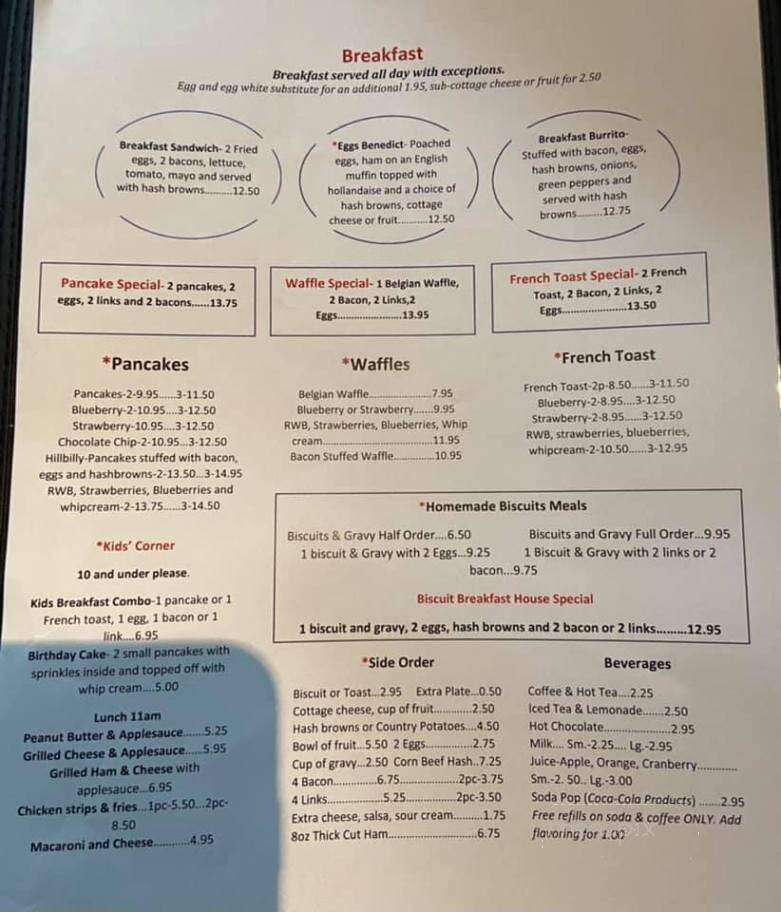 Stephanies cafe - Sandy, OR menu_pic