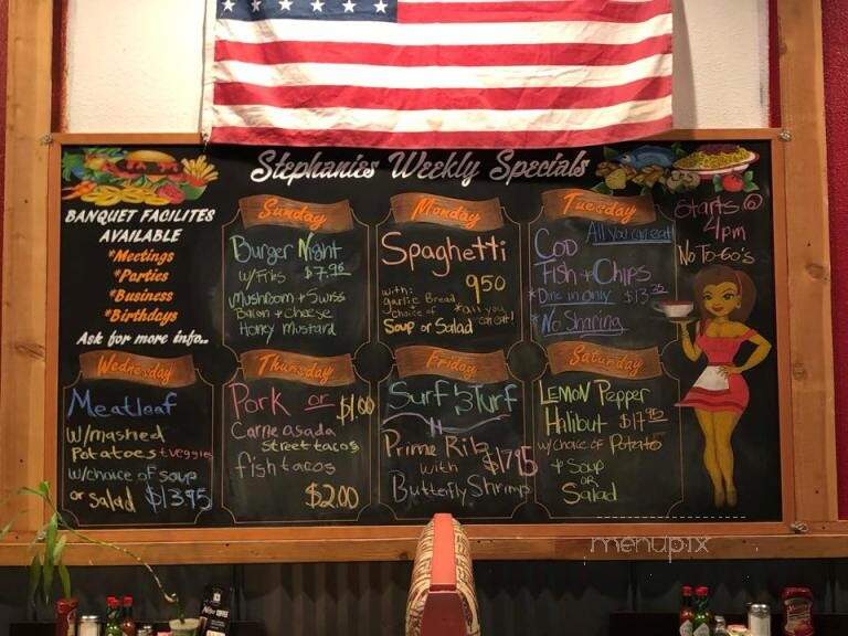 Stephanies cafe - Sandy, OR menu_pic
