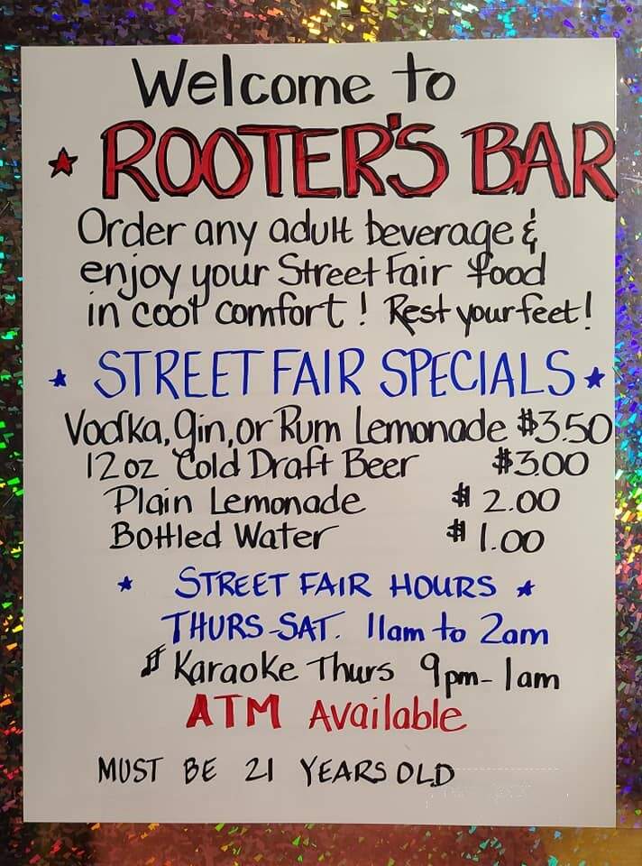 Rooters Bar Incorporated - Fargo, ND menu_pic
