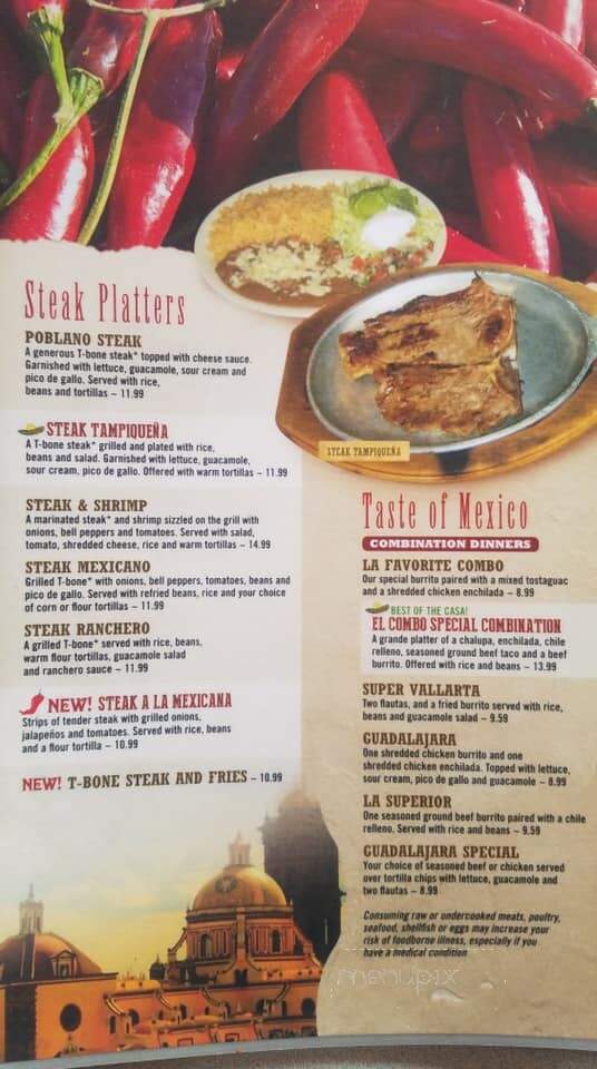 El Chile POR Blano Mexican - New Castle, IN menu_pic