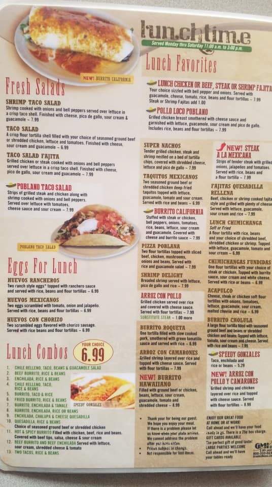El Chile POR Blano Mexican - New Castle, IN menu_pic