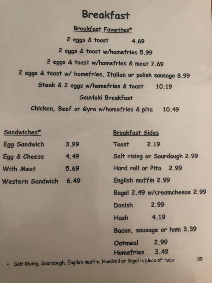 Kiril's Restaurant - Springville, NY menu_pic