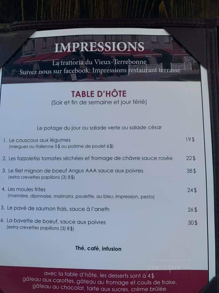 Impressions Cafe-Terrasse - Terrebonne, QC