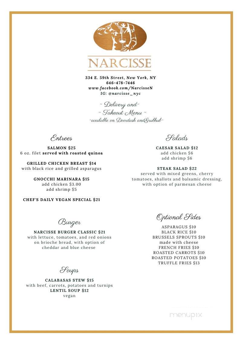 Narcisse - New York, NY menu_pic