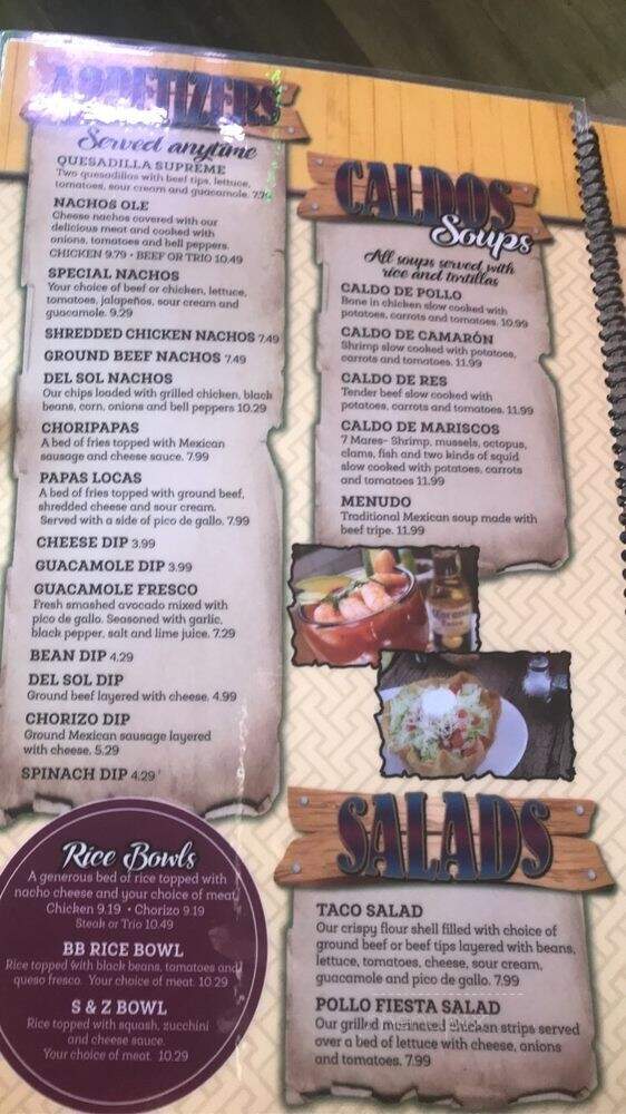 Del Sol - Lumberton, NC menu_pic