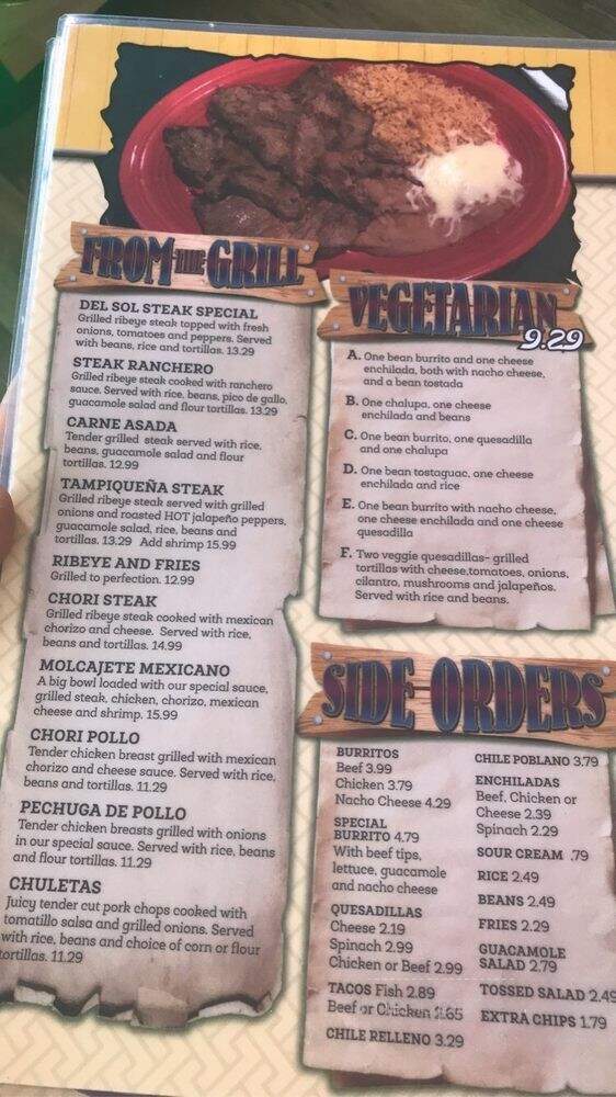 Del Sol - Lumberton, NC menu_pic