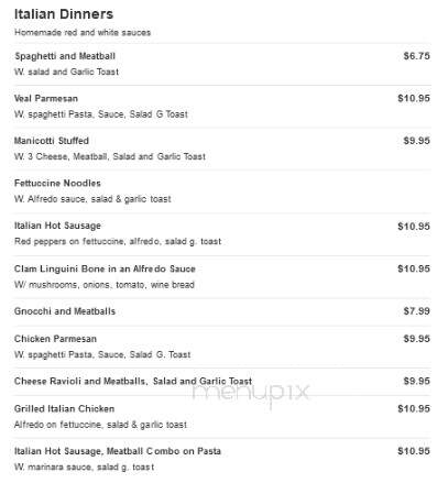 Arrowhead Restaurant - Clearfield, PA menu_pic