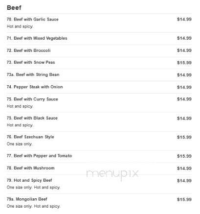 China III - Tannersville, PA menu_pic