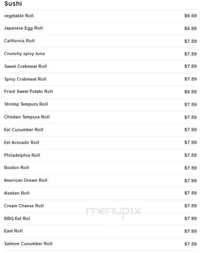 China III - Tannersville, PA menu_pic