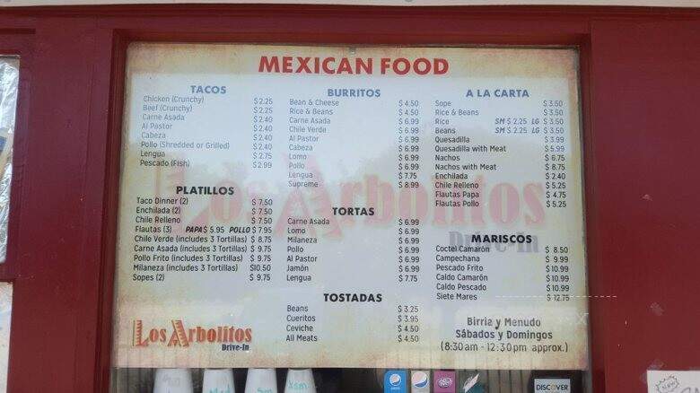 Los Arbolitos - Farmersville, CA menu_pic