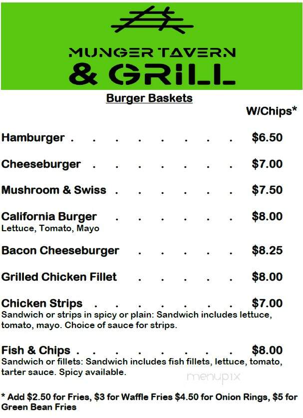 Munger Tavern & Grill - Cloquet, MN menu_pic