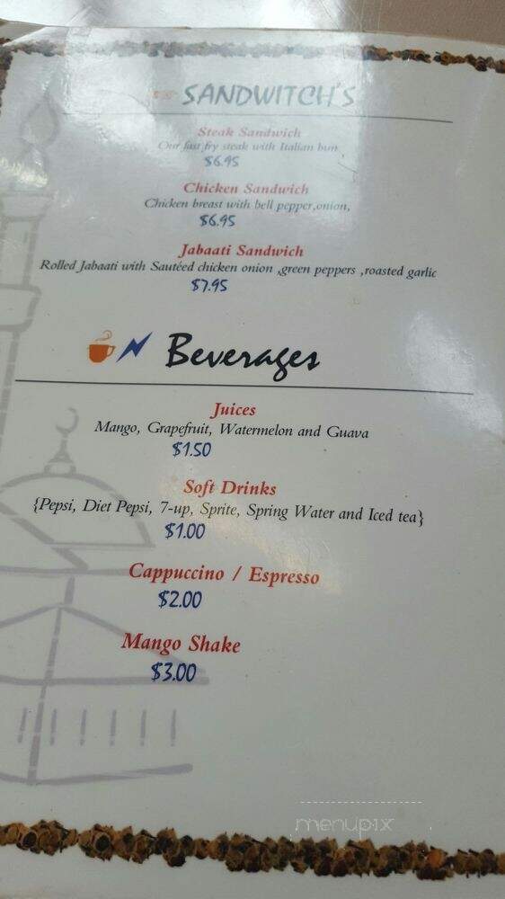 Maye Somali Restaurant - Edmonton, AB menu_pic