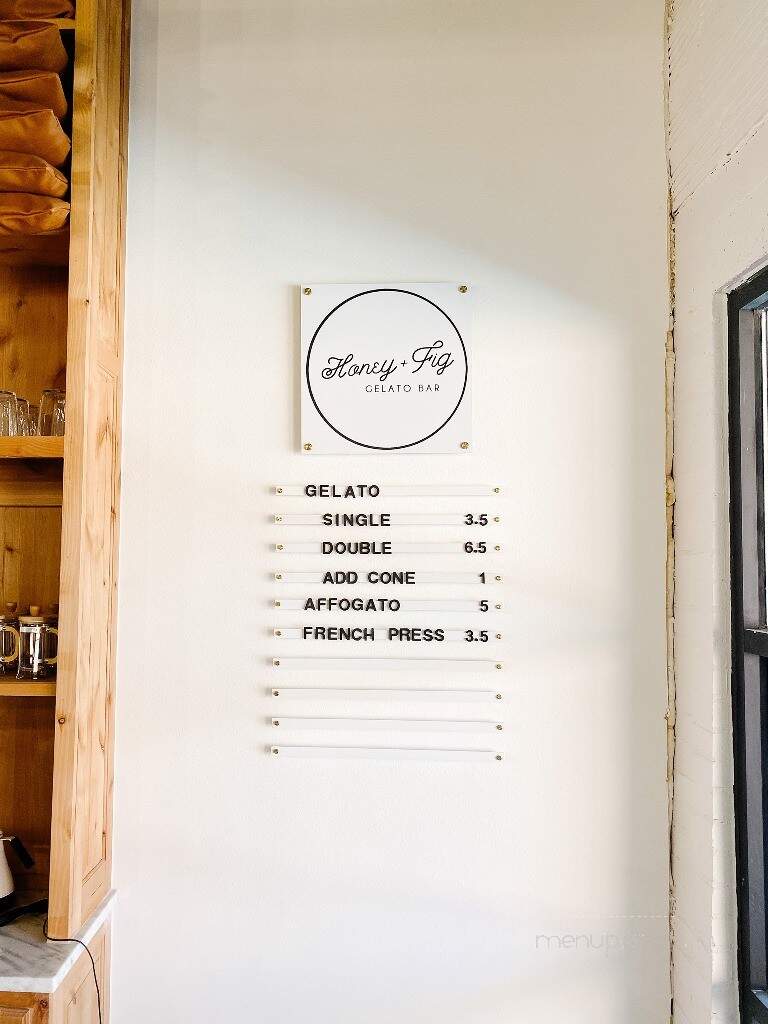 Honey + Fig Gelato Bar - Abilene, TX menu_pic