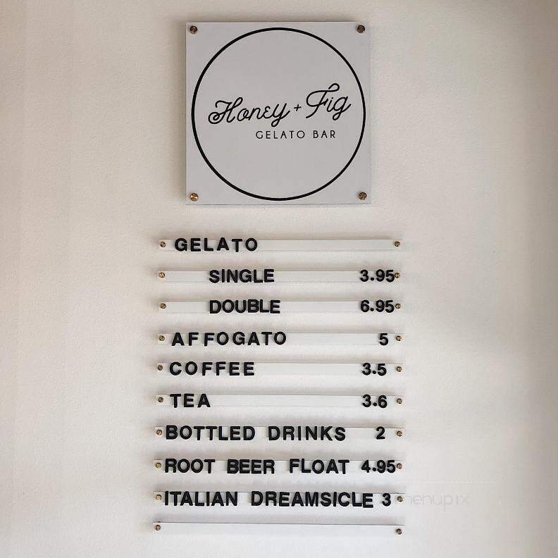 Honey + Fig Gelato Bar - Abilene, TX menu_pic