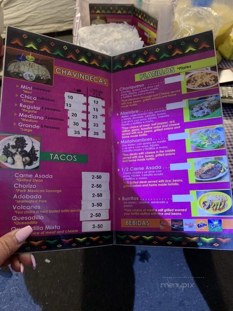 Chavindecas Rossy - San Jose, CA menu_pic