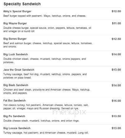 Abby's Deli - Irvington, NJ menu_pic