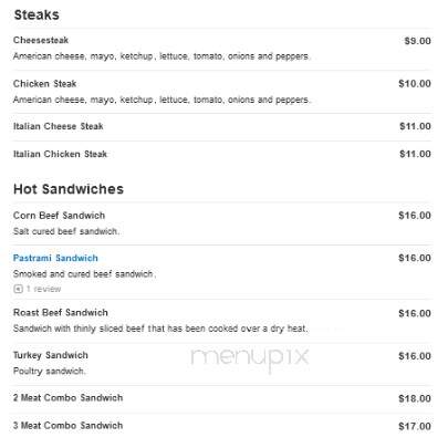 Abby's Deli - Irvington, NJ menu_pic