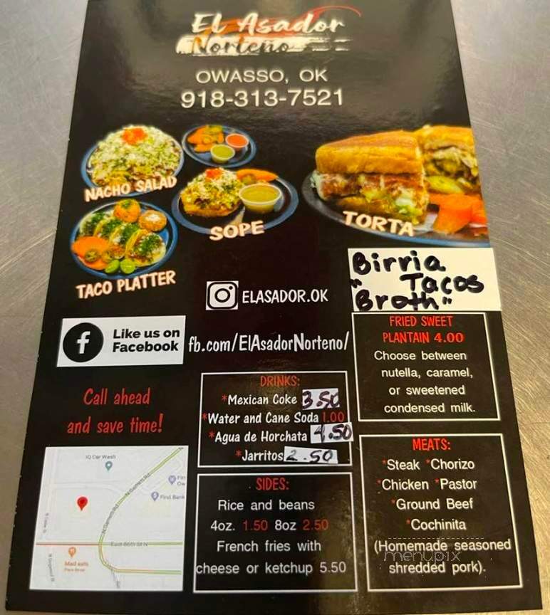 El Asador - Owasso, OK menu_pic
