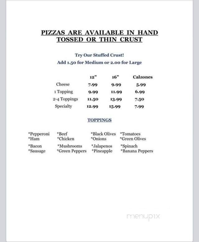 Old Towne Pizza - Murrayville, GA menu_pic