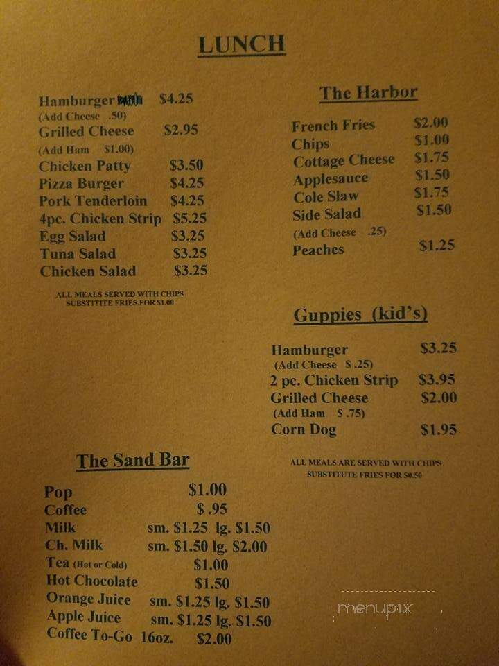 Savanna Marina Cafe - Savanna, IL menu_pic