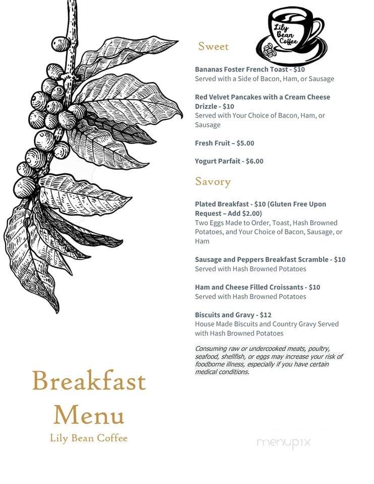 Lily Bean Coffee - Dutton, MT menu_pic