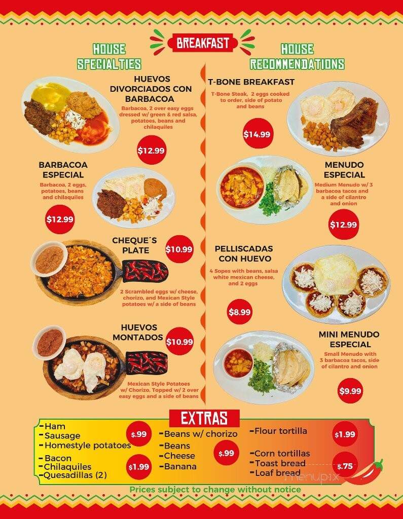 Dona Carmen's Restaurnant - Los Fresnos, TX menu_pic