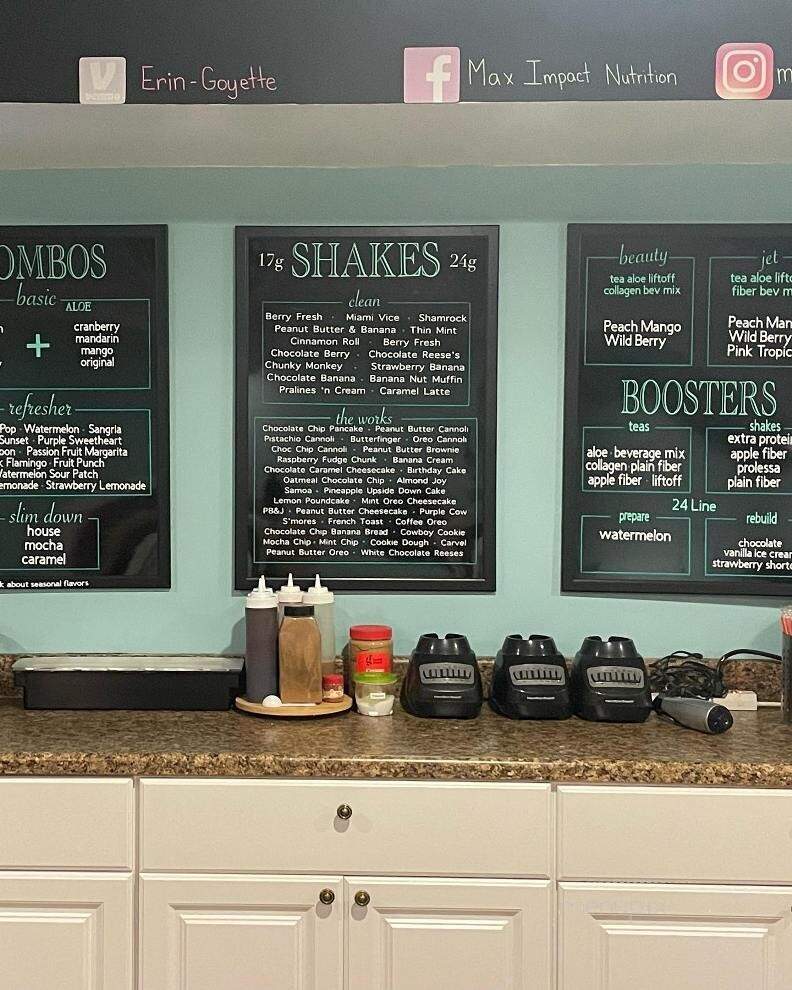 Max Impact Nutrition - Sturbridge, MA menu_pic