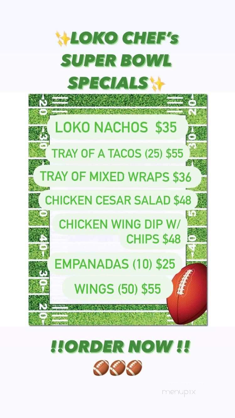 Loko Chef - Kingston, PA menu_pic