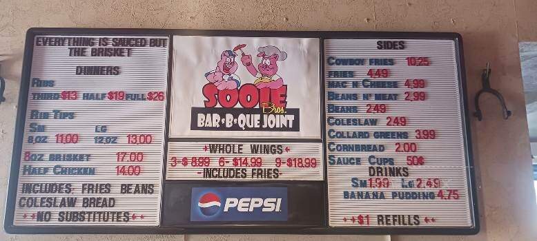 Sooie Bros Bar-B-Que Joint - Champaign, IL menu_pic