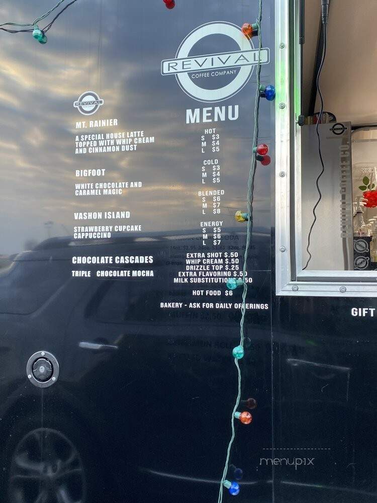 Revival Coffee Company - La Grange, KY menu_pic
