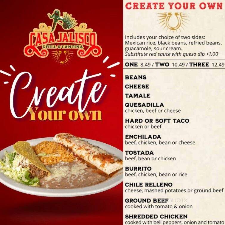 Casa Jalisco - Hilliard, OH menu_pic
