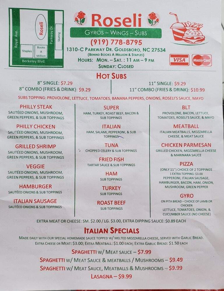 Roseli Philly Steak Sub - Dudley, NC menu_pic