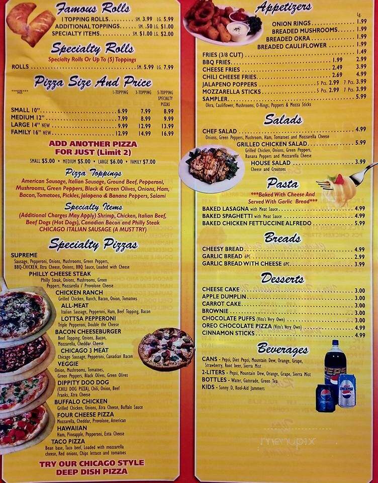Pizza By Vito's - Fort Wayne, IN menu_pic