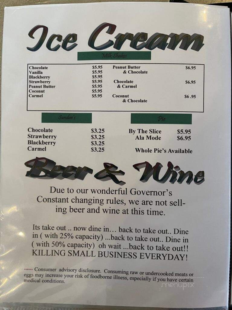 Wheel Cafe - Chemult, OR menu_pic
