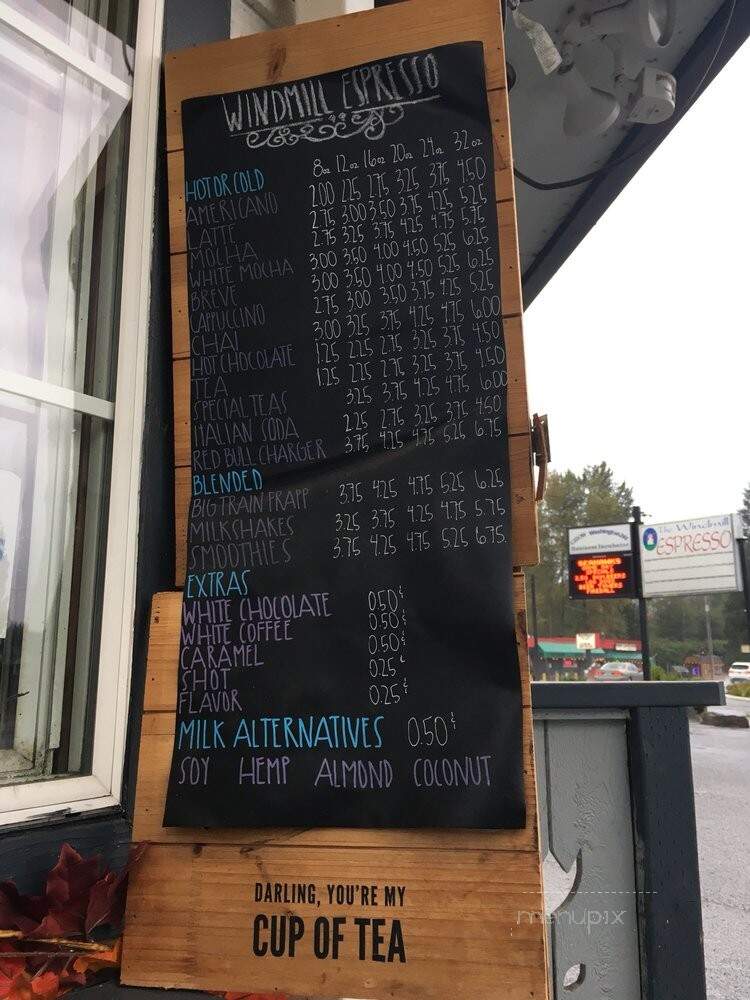 Windmill Espresso - Sultan, WA menu_pic