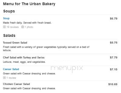 Urban Bakery - Seattle, WA menu_pic